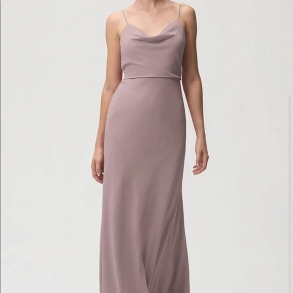 Jenny Yoo Dresses & Skirts - Jenny Yoo Elegant fig Spaghetti Strap Capri Dress size 8 bridesmaid full length